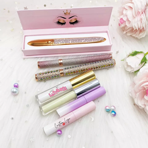 Pegamento para <span class=keywords><strong>Pestañas</strong></span> en Tubo Rosa Dorado con Brillantina, Pegamento para <span class=keywords><strong>Pestañas</strong></span> de Tira Completa al por Mayor, Envase con Diamantes de Imitación - Product Image 6