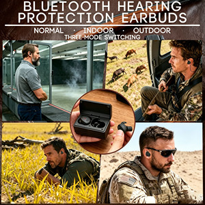 Audífonos Tácticos Personalizados con Bluetooth, Protección Auditiva, Cancelación de Ruido Activa (ANC) y Cancelación de Ruido Ambiental (ENC), Alto NRR, Batería de Larga Duración, Color y Logotipo Personalizables <span class=keywords><strong>para</strong></span> Tiro y Caza - Product Image 6