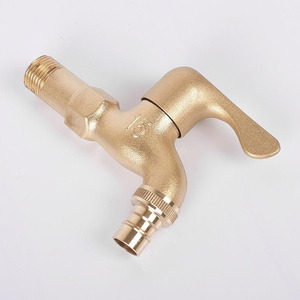 Solid Brass Bibcock 1/2 Inch Outdoor Tap Wall Mounted Anti Corrosion Polished Finish for Garden Farm Household Use - Product Image 1