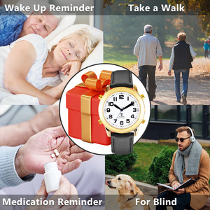 Maujoy rõ ràng và to giọng Mỹ Tiếng Anh Mens Braille Đồng hồ đeo tay kỹ thuật số nói chuyện đồng hồ nói thời gian cho người mù - Product Image 6