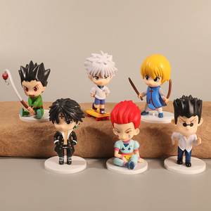 6 styles de figurines d'anime Hunter X Hunter : Gon, Killua, <span class=keywords><strong>Leorio</strong></span>, Kurapika, Hisoka, Chrollo, ornements de poupées - Product Image 1