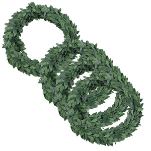 Handmade Artificial Greenery Christmas Garland Wreath Halloween DIY Iron Wire Rattan Wreath Home <b>Wall</b> Hanging Decorations - Product Image 4
