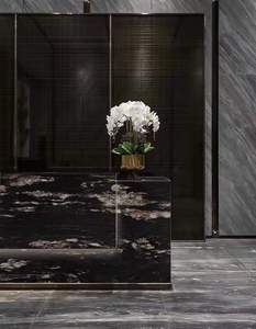 Brilliance Pierre de marbre noir cambrien de luxe haut de gamme Dalle de marbre Cosmicblack Storm - Product Image 3