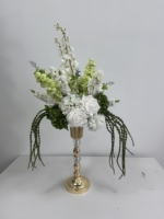 Centros de Mesa Decorativos con Rosas Artificiales de Seda Hechas a Mano y Personalizadas para Exteriores, Acción de Gracias y Graduaciones