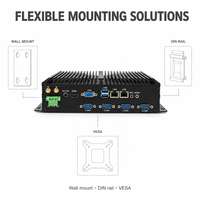 Ordinateur industriel YCT sans ventilateur, embarqué, Core i3/i5/i7, 8/16 Go de RAM, 6 ports COM RS232 RS422 RS485, double LAN Gigabit, pour la fabrication MES