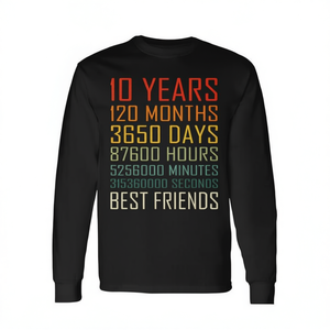 Maglietta a maniche lunghe per il 10° anniversario di Best Friends, design vintage - Product Image 2