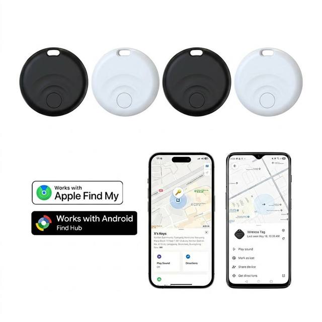 MFi Google Certified Smart Luggage Locator Wallet Tracker Key Finder Find My Air Tag for IOS & Android