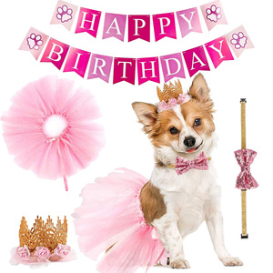 Corona popular para fiestas de cumpleaños de mascotas, suministros para perros, sombrero ceremonial de cumpleaños, pajarita de cumpleaños - Product Image 2