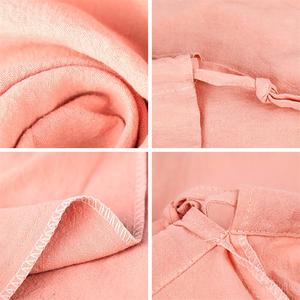 Giặt Vải Cotton Màu Hồng Vải Lanh Mềm Mua Sắm Tái Sử Dụng Giặt Ủi Mục Đích Bụi Túi Tạp Hóa Túi Dây Rút - Product Image 2