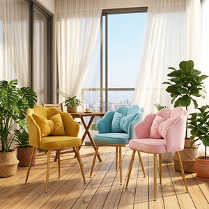 Sillas de Ocio Modernas de Metal Dorado de Lujo Nórdico al por Mayor, con Respaldo Sólido, para Muebles de Hogar, Comedores y Banquetes de Boda - Product Image 5