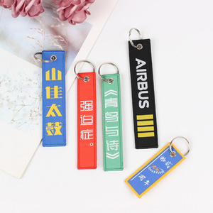 Llaveros de fabricante: Llaveros bordados de anime, llaveros textiles de aviación, llaveros de tela tipo Jet Tag, llaveros tejidos. Venta al por mayor a precio económico. - Product Image 5