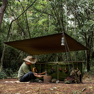 Pared Cortavientos Portátil para Exteriores, para Camping, <span class=keywords><strong>Escalada</strong></span>, Barbacoa, Refugio Resistente al Viento para Todas las Estaciones, con <span class=keywords><strong>Material</strong></span> de Lona - Product Image 3