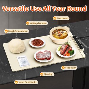 Plateau chauffant électrique intelligent et polyvalent en silicone avec contrôle de la température pour les fêtes et les buffets - Style européen écologique - Product Image 3