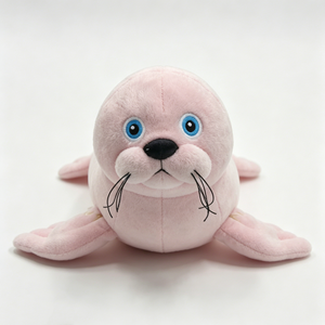 Peluche de foca rosa personalizado, peluche de foca, peluche de foca bebé, juguete de peluche de animal marino - Product Image 1