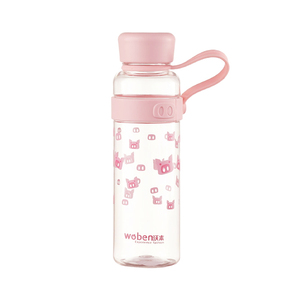 Botella de Agua de <span class=keywords><strong>PC</strong></span> de 520 ml a Prueba de Fugas, Diseño de Cerdito de Dibujos Animados, <span class=keywords><strong>Boca</strong></span> Ancha con Correa de Transporte, Portátil, Reutilizable y Ecológica - Product Image 1
