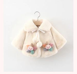 2021 nueva chaqueta de suéter de lana de invierno para niñas, diseño de pétalos estilo <span class=keywords><strong>K</strong></span>, capucha larga, venta al por mayor para niños de mediana edad, envío 1192 - Product Image 4