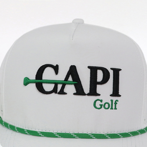 Gorras de Béisbol de 5 Paneles Impermeables de Alta Calidad al por Mayor, Logotipo Bordado Personalizado, Orificios Cortados con Láser, Gorras de Golf de Poliéster de Alto Rendimiento - Product Image 6