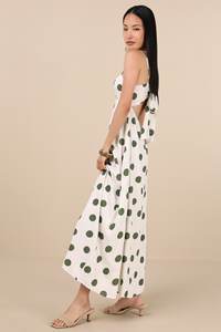 Fabricante de Ropa Personalizada OEM, Vestido Largo Maxi con Tirantes Finos y Estampado de Lunares de Alta Calidad para Mujer - Product Image 5
