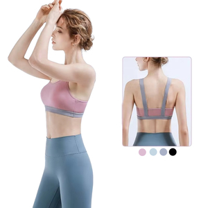 Wholesale High <strong>Support</strong> Gym Yoga Workout <strong>Top</strong> Fitness Backless <strong>Crop</strong> Cross Back Sports Bra for Women - Product Image 4