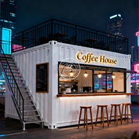Magasin mobile extensible en vente, 10 pieds, 20 pieds, bar et café contemporain en conteneur pop-up, magasin modulaire mobile, maison de commodité