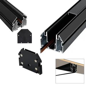 Projecteur linéaire Morden 48V à encastrer en surface au plafond, aimant suspendu, éclairage sur rail magnétique, système d'éclairage sur rail à LED - Product Image 5