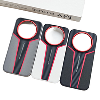 Étui de téléphone portable de luxe en cuir PU mat à texture carbone, antichoc, pour Honor Magic8 7 Pro/RSR/Magic8 Pro Air/X70