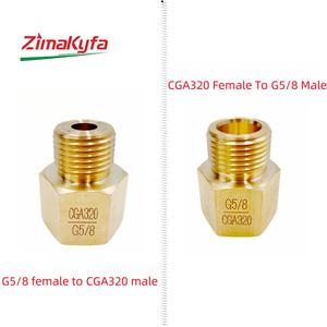 Adaptador de rosca CO2 G5/8 a CGA320 para tanque, tipo molinillo, conector de cilindro para regulador - Product Image 5
