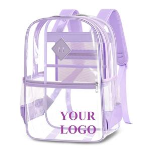 Mochila Transparente em PVC de Grande Capacidade Haslor de Fábrica com Personalização OEM e Logo Customizado para Meninos e Meninas, Bolsa Escolar Infantil - Product Image 3