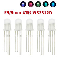 WS2812D-F5 Nouveau LED programmable d'origine 5 mm Diode électroluminescente RVB DIP4 WS2812D