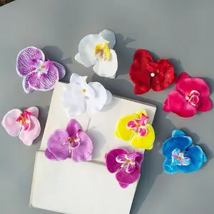 Drea 10Cm Kleurrijke Kunstmatige Orchidee Bloem Voor Thuis Muur Cake Decoratie Voor Bruiloft Evenement