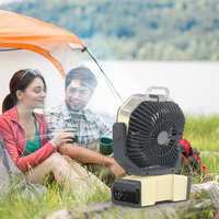 Ventilateur de brumisation de camping à double moteur sans balai 30000mAh rechargeable Refroidissement par air Table de bureau portable Boîte de batterie externe pour l'extérieur