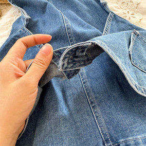 Vendita all'Ingrosso 2026 Abito Estivo Senza Maniche in <span class=keywords><strong>Jeans</strong></span> per Bambine, Stile A-line - Product Image 4