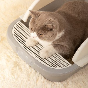 Wholesale semi-enclosed cat litter <b>boxes</b>, anti-splash, high-barrier cat toilets, <b>large</b> and small sizes. - Product Image 4
