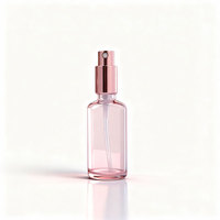 Botella de Perfume Reutilizable Ecológica de 15 ml, Color Oro Rosa, Spray, Vidrio Rosa, Multiusos, a Prueba de Fugas