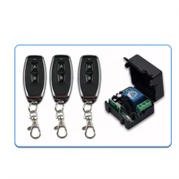 Interruptor de Control Remoto Inalámbrico de un Solo Canal de 12 V, Kit de Receptor y Transmisor de RF de 433 MHz para Iluminación LED y Sistemas de Cerraduras Eléctricas