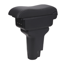 Pour FIAT 500 voiture accoudoir cuir avec USB Central magasin boîte de rangement intérieur accoudoir accessoire