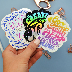 Die Cut Stickers Custom Anime <strong>Holographic</strong> <strong>Foil</strong> Waterproof Cartoon Vinyl Glitter Sticker Hologram <strong>Printing</strong> Logo Label - Product Image 5