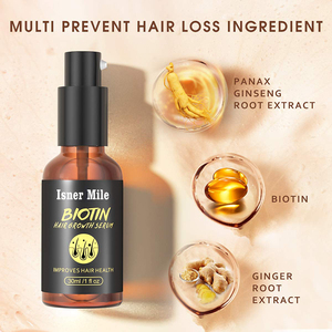 Le traitement à la biotine favorise la stimulation des racines des cheveux Huile essentielle répare le sérum de croissance des cheveux endommagés - Product Image 4