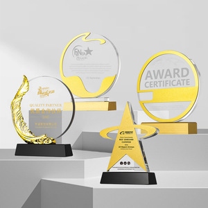 Metal Crystal Trophy Award <b>Plaque</b> Laser <b>Engraved</b> Business Gift Conference Supplies Various Sizes Durable - Product Image 2