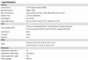 Caméra réseau dôme fixe Hikvision DS-2CD2143G2-IU 4 MP AcuSense avec micro intégré H.265+ IP67 IK10 120 dB WDR, imagerie haute qualité - Product Image 6
