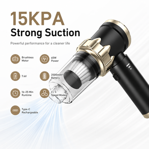 เครื่องดูดฝุ่นแบบมือถือไร้สาย 15KPa Brushless พร้อมไส้กรอง HEPA กำลังไฟ 65W 4-in-1 ใช้เป่าฝุ่นในรถยนต์ พร้อมฟังก์ชั่นสูบลมและปล่อยลม แบตเตอรี่ 7.4V รับผลิตแบบ OEM ODM - Product Image 5
