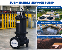 Pompa Limbah Vertikal Submersible Tekanan Rendah Besi Cor 0.5 HP 220V/380V Bersertifikasi CE untuk Pengendalian Banjir