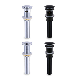 Colador de latón moderno para baño, accesorio de lavabo emergente, drenaje de residuos con desbordamiento - Product Image 3