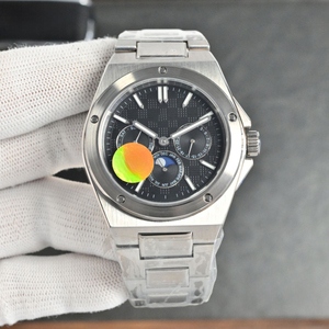 Montre mécanique automatique classique, boîtier en acier inoxydable, verre saphir, cadran noir, résistante à l'eau, montre de sport pour homme, date - Product Image 1