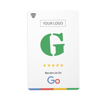 Carte NFC avec puce Ntag213 13,56 MHz, 144 octets, format carte de visite, pour carte de commentaires Google