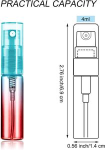 Mini flacon pulvérisateur de parfum en verre transparent coloré, rond, vide et rechargeable, avec bouchon à vis, 2 ml, 3 ml, 5 ml, 10 ml - Product Image 5
