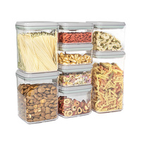 Bac de stockage hermétique pour aliments secs Conteneur de stockage de riz Farine de céréales Organisateur de garde-manger Distributeur d'aliments pour chiens et chats