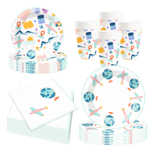 DAMAI - Vajilla Desechable Azul para Fiesta de Graduación, Decoración para Graduación, Platos, Vasos y Servilletas de Papel para Graduados - Product Image 4