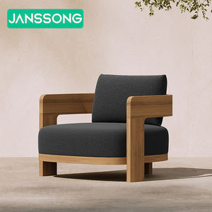 Muebles de Exterior para Villa, Sofá de Patio, Conjunto de Muebles de Jardín Modernos, Conjunto de Sofás de Lujo para Hotel, Sofá de Exterior de Teca para Resort - Product Image 4