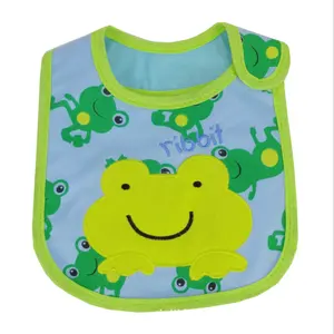Animal Hot sale nice price Pattern Embroidered cotton polyester printing cute baby drool bibs